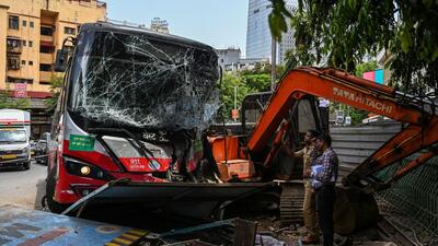 Mumbai, India. June 08, 2026 - One delivery boy was dead, and seven others were injured after a BEST bus rammed into several vehicles near Plaza Cinema in Dadar (West) on Monday morning. Mumbai, India. June 08, 2026. (Photo by Raju Shinde/HT Photo) (Raju Shinde) Mumbai, India. June 08, 2026 - One delivery boy was dead, and seven others were injured after a BEST bus rammed into several vehicles near Plaza Cinema in Dadar (West) on Monday morning. Mumbai, India. June 08, 2026. (Photo by Raju Shinde/HT Photo) (Raju Shinde)