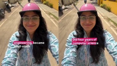 A Bengaluru woman revealed how she moved from medicine to engineering and later built a career in cybersecurity. (Instagram/arreeeyaarrr)