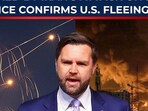 Scared by Iran's missiles burning Israel, Vance confirms US exiting war Scared by Iran's missiles burning Israel, Vance confirms US exiting war