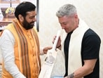 Former Australia captain and World Cup winner Michael Clarke met Haryana chief minister Nayab Singh Saini here and discussed cricket development, youth talent and opportunities for greater sporting engagement between India and Australia. (HT Photo) Former Australia captain and World Cup winner Michael Clarke met Haryana chief minister Nayab Singh Saini here and discussed cricket development, youth talent and opportunities for greater sporting engagement between India and Australia. (HT Photo)