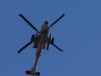 US AH-64 Apache helicopter (Photo by Jalaa MAREY / AFP)