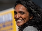 Nithya Raman, 44, edged out her Republican rival for the chance to challenge incumbent mayor Karen Bass. (AP)