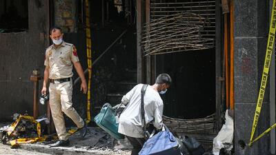 The fire erupted at a B&B facility in malviya Nagar last week. (Sanchit Khanna/HT Photo) The fire erupted at a B&B facility in malviya Nagar last week. (Sanchit Khanna/HT Photo)