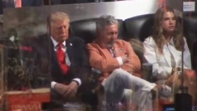 At the NBA Finals, President Trump was observed seemingly asleep, raising concerns about his age and health. (X@CalltoActivism) At the NBA Finals, President Trump was observed seemingly asleep, raising concerns about his age and health. (X@CalltoActivism)