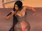 Cardi B performs during halftime between the San Antonio Spurs and the New York Knicks in Game Three of the 2026 NBA Finals at Madison Square Garden on June 8.