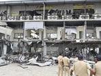 After the Mahayuti government came to power, several temporary studios were razed in 2023 and 2024 over alleged violation of CRZ norms (HT PHOTO)