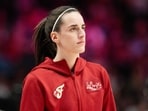 Caitlin Clark of the Indiana Fever warms up before the game against the Portland Fire at Moda Center on May 30 in Portland, Oregon.