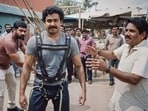 Vijay Sethupathi, Mohanlal and Bharathiraja in a still from Thudarum. 
