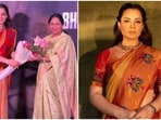 Kangana Ranaut with Rekha Gupta for Bharat Bhagya Vidatha's Delhi screening. 