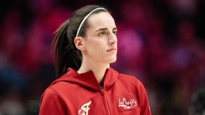 Caitlin Clark of the Indiana Fever warms up before the game against the Portland Fire at Moda Center on May 30 in Portland, Oregon. (Getty Images via AFP)