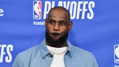 LOS ANGELES, CALIFORNIA - MAY 11: LeBron James #23 of the Los Angeles Lakers speaks to the media during a press conference after Game Four of the Second Round of the NBA Western Conference Playoffs against the Oklahoma City Thunder at Crypto.com Arena on May 11, 2026 in Los Angeles, California. NOTE TO USER: User expressly acknowledges and agrees that, by downloading and or using this photograph, User is consenting to the terms and conditions of the Getty Images License Agreement. Allen Berezovsky/Getty Images/AFP (Photo by Allen Berezovsky / GETTY IMAGES NORTH AMERICA / Getty Images via AFP) (Getty Images via AFP) LOS ANGELES, CALIFORNIA - MAY 11: LeBron James #23 of the Los Angeles Lakers speaks to the media during a press conference after Game Four of the Second Round of the NBA Western Conference Playoffs against the Oklahoma City Thunder at Crypto.com Arena on May 11, 2026 in Los Angeles, California. NOTE TO USER: User expressly acknowledges and agrees that, by downloading and or using this photograph, User is consenting to the terms and conditions of the Getty Images License Agreement. Allen Berezovsky/Getty Images/AFP (Photo by Allen Berezovsky / GETTY IMAGES NORTH AMERICA / Getty Images via AFP) (Getty Images via AFP)