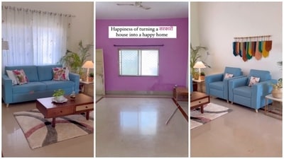 A govt quarter, nine months, zero structural changes. Rekha Beniwal shows how paint, plants, and lighting can turn any space into a personalised sanctuary. (Instagram/ home_feelit)