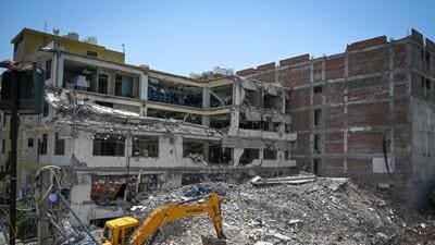 The building collapsed on May 30 while two additional floors were under construction. (Sanchit Khanna/HT Photo)