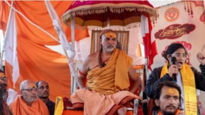 The high court also pointed out that the allegations came shortly after a heated dispute between Swami Avimukteshwaranand and local authorities during the Magh Mela. (File Photo) The high court also pointed out that the allegations came shortly after a heated dispute between Swami Avimukteshwaranand and local authorities during the Magh Mela. (File Photo)
