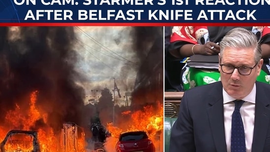 On cam: UK PM's 1st reaction after violent knife attack rocks Belfast
