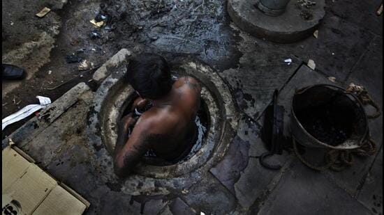 he Prohibition of Employment as Manual Scavengers and their Rehabilitation Act, 2013, was meant to permanently put an end to the practice. But the numbers tell a different story. (HT Archive)
