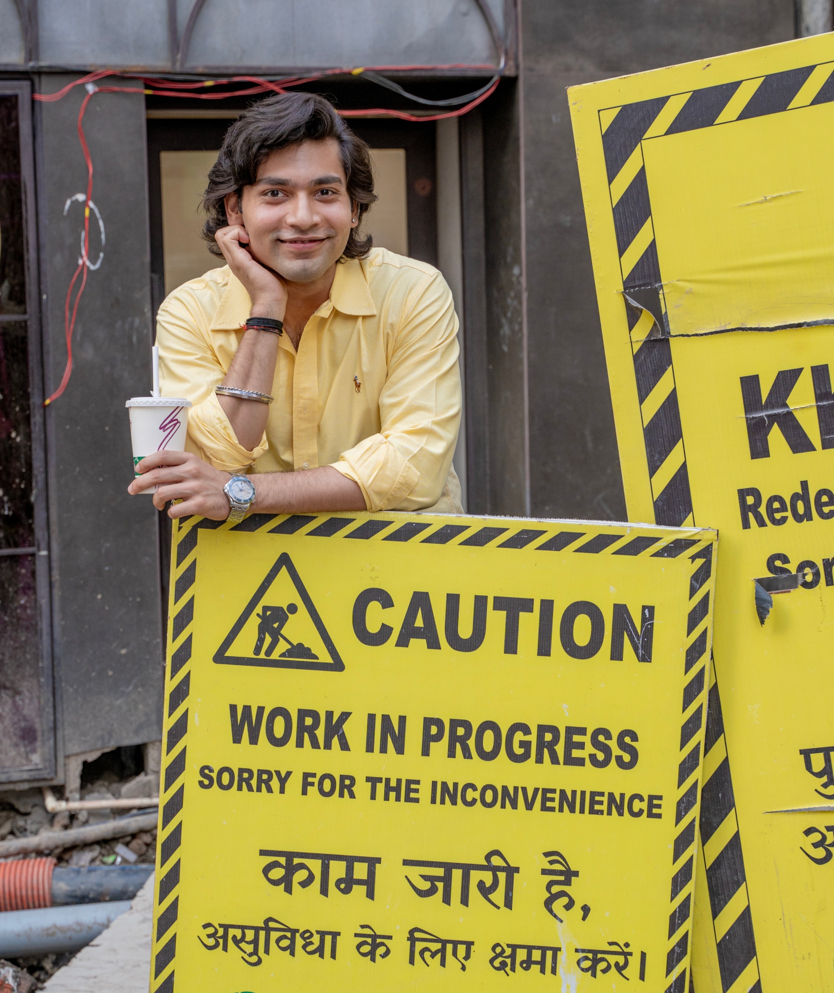 Siddharth Shaw in Khan Market (Anurag Mehra/HT)