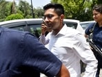 TMC General Secretary Abhishek Banerjee arrives for the INDIA bloc meeting at Constitution Club of India, in New Delhi.