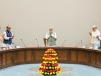 Prime Minister Narendra Modi receives standing ovation as the Union Cabinet passes a resolution applauding him.