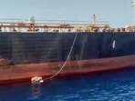 A visual of the Palau-flagged oil tanker MT Settebello, with 24 Indian seafarers on board, attacked by US forces off the coast of Oman, near Strait of Hormuz, on Wednesday (June 10). 