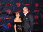 Last year in November, Millie Bobby Brown and David Harbour attended the premiere for the final season of Stranger Things. REUTERS/Daniel Cole