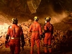 Fire brigade teams and police personnel reached the spot and the fire was brought under control in about 30 minutes, officials said, adding that the fire broke out on third floor.