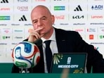 FIFA President Gianni Infantino addressed a press conference ahead of the FIFA World Cup.