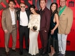 LOS ANGELES, CALIFORNIA - MAY 11: (L-R) Michael Johnston, Curry Barker, Inde Navarrette, Cooper Tomlinson, Megan Lawless and Andy Richter attend the Los Angeles Special Screening of Focus Features' "Obsession" at the Hollywood Legion Theater on May 11, 2026 in Los Angeles, California.   Frazer Harrison/Getty Images/AFP (Photo by Frazer Harrison / GETTY IMAGES NORTH AMERICA / Getty Images via AFP)