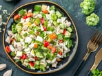 Sprouted Moong Paneer Salad