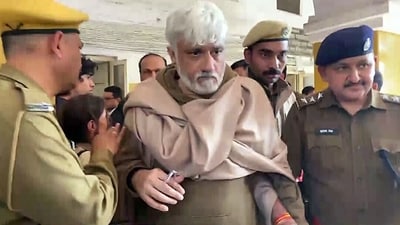 Filmmaker Vikram Bhatt spent two months in jail in an alleged fraud case. (ANI Video Grab) (ANI Video Grab)