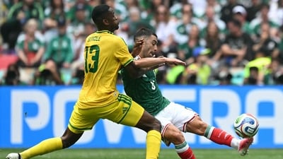 The hosts dominated possession and chances throughout the first half. (AFP) The hosts dominated possession and chances throughout the first half. (AFP)