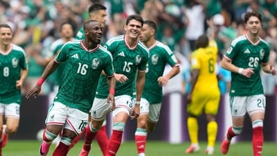 Mexico made a dream start as Julian Quinones opened the scoring early. (AP Photo/Natacha Pisarenko) Mexico made a dream start as Julian Quinones opened the scoring early. (AP Photo/Natacha Pisarenko)