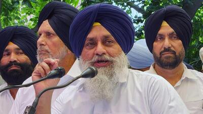 Sukhbir rejected the allegations and accused the Aam Aadmi Party (AAP) government of attempting to falsely implicate him through political vendetta. (HT File) Sukhbir rejected the allegations and accused the Aam Aadmi Party (AAP) government of attempting to falsely implicate him through political vendetta. (HT File)