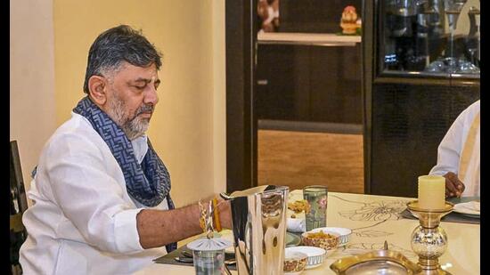 Chief Minister DK Shivakumar is a strict vegetarian with a fondness for idli. (PTI)
