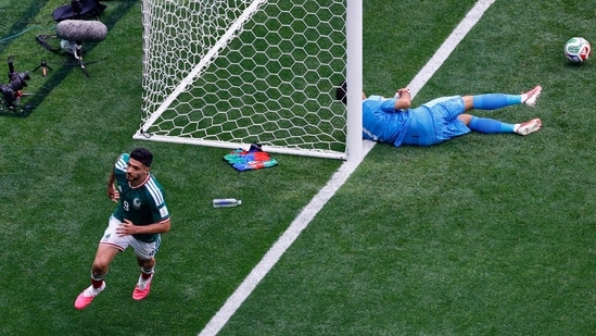Raul Jimenez capitalised on Mexico's superiority, doubling the lead with a clinical finish to make it 2-0.&nbsp;(AFP)