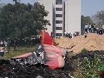 Aircraft debris at the crash site of Air India’s AI171 flight in Ahmedabad, Gujarat, on June 12, 2025. (Bloomberg)