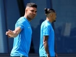 Brazil's Casemiro during training at the Columbia Park Training Facility, Morristown, New Jersey, U.S. (IReuters)