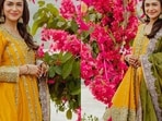 Mrunal Thakur shared pictures from a recent wedding festivity on her Instagram.