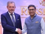 Russian Ambassador to India, Denis Alipov and Chief guest and Foreign Secretary, Vikram Misri