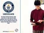Shaurya Jain, a class XII student has beaten a previous Guinness World Record held by China.