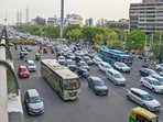 The plan proposes a three-lane separation and new U-turns on an 800-metre stretch connecting Cyber City to the expressway. (Parveen Kumar/HT PHOTO)
