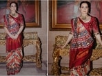 Kangana Ranaut celebrates Indian handloom with elegant Patan Patola saree. Kangana Ranaut celebrates Indian handloom with elegant Patan Patola saree.