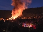 A fire in Ruidoso Downs, New Mexico has turned from a structure blaze to a vegetation fire. 