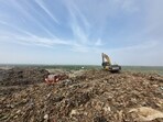 Officials say 1.8 million metric tonnes of legacy waste remain at the landfill, where two agencies are currently handling remediation work. (HT Archive)