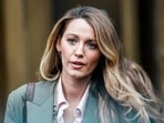 FILE PHOTO: Actor Blake Lively leaves the courthouse after 'settlement conference' at the United States District Court in New York City, U.S., February 11, 2026.  REUTERS/Eduardo Munoz/File Photo