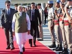 Prime Minister Narendra Modi arrived in France on Saturday for a visit that will see him hold talks with French President Emmanuel Macron, attend the G7 Summit and take part in a series of bilateral and multilateral engagements.