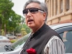 Congress MP Shashi Tharoor during the Special session of Parliament, in New Delhi, Friday, April 17, 2026.