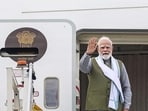 Prime Minister Narendra Modi emplanes for a two-nation visit to France and Slovakia. (@MEAIndia)