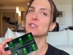In a viral video, Victoria revealed she bought a medication for $25 from India after her US insurance refused to cover the $1,000 price tag.(lemonsnlyme/Instagram)