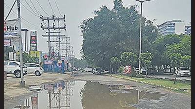 The sector 19 RWA highlighted the deteriorating condition of the area’s internal roads, and residents of Alpha-2 flagged waterlogging following recent rain. (HT) The sector 19 RWA highlighted the deteriorating condition of the area’s internal roads, and residents of Alpha-2 flagged waterlogging following recent rain. (HT)